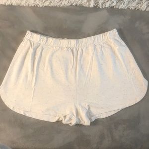 Cream / Light Grey High Waisted Dolphin Shorts
